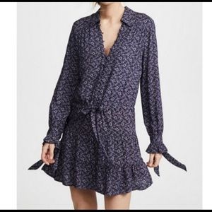 Paige Denisa floral founce dress sz M